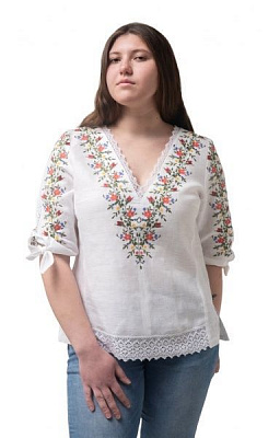 Вишиванка Галерея льону Яна білий р. 54 9100/54/101