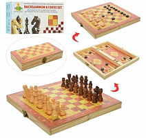 Гра настільна Шахи 3 в 1 (шашки, нарди) 1680EC
