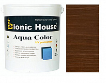 Лазурь Bionic House лессирующая универсальная Aqua Color UV protect орех шелковистый мат 2,5 л