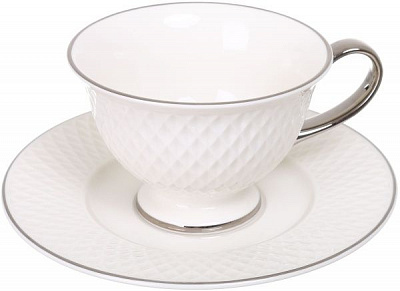 Чашка чайная с блюдцем Eclat Platinum 250 мл