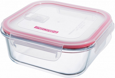 Контейнер пищевой квадратный 1100 мл 18,5х18,5х7,5см 04GD223 Pedrini