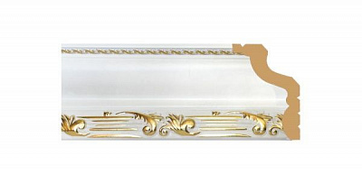 Плинтус для натяжного потолка Dellos Baget 2400x45x31мм 