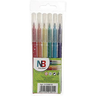 Фломастеры глитерные 6 шт Nota Bene 2304