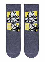 Шкарпетки чоловічі Брестские 2137 MINIONS (середньої довжини) 297 р. 27 темно-сірий меланж 1 пар 