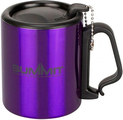 Термочашка Summit ø7,5 мм 9 мм 0,3 л Double Walled Mug Clip Handle с крышкой фиолетовая