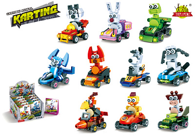 Конструктор Mini Blocks Тваринка з машинкою в асортименті 6773676