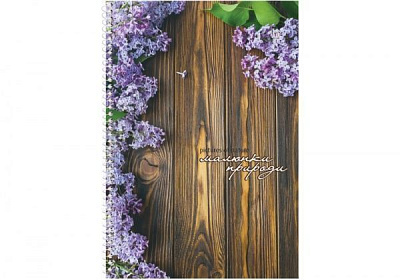 Книга для записей Рисунки природы: Сирень А4 80 листов O20330-32 Optima