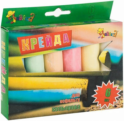 Набір крейди Jumbo 6 кольорів НеЗнайка