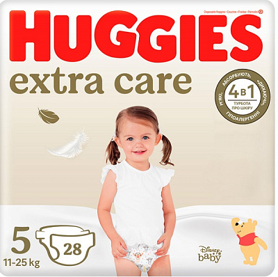 Підгузки Huggies Extra Care 5 11-25 кг 28 шт.