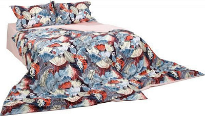 Комплект постільної білизни Seashell сімейний різнокольоровий принт