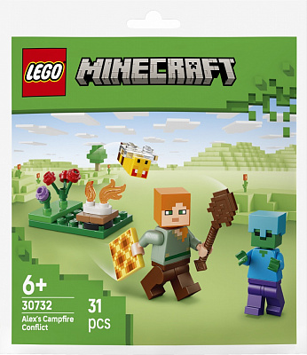 Конструктор LEGO Minecraft Конфлікт біля багаття Алекса 30732