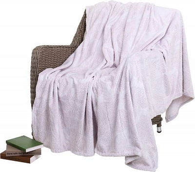 Плед Laurus 160x200 см фиолетовый с белым La Nuit 