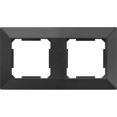 Рамка двухместная HausMark Alta универсальная черный SNG-FRP.SQ20G2-BK