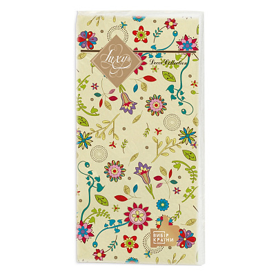 Салфетки столовые Luxy MINI Декоративные цветы трехслойные 33х33 см 10 шт.