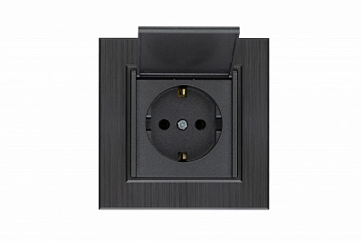 Механизм розетки с заземлением Makel Karea IP20 дымчатый 57050029