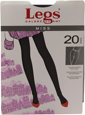Колготки Legs MISS 20 den ASFALTO 2 чорний
