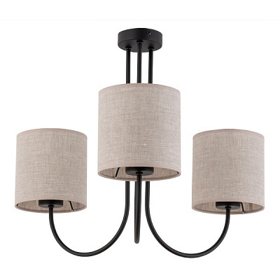 Люстра стельова TK Lighting Torens 3PL-4631 3x15 Вт E27 чорний/сірий