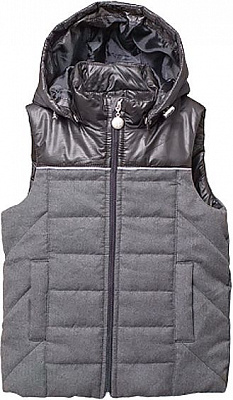 Жилет Модний Карапуз утеплений р.116 сірий із чорним 03-00789-0