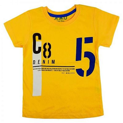Футболка для мальчика AKKU С8 р.128 желтый 9102 