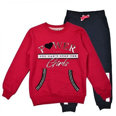 Спортивний костюм ALG Power 68594 р.116 малиновий із чорним