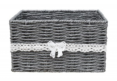 Корзина плетеная Handy Home EW-61 S Бантик бумажная рафия 140x250x180 мм