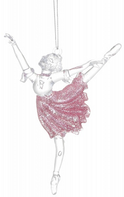 Декоративна підвіска Shunda балерина 14 см рожевий SDK-2041214PK