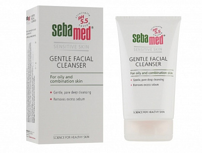 Очищувальний засіб Sebamed Sensitive Skin для жирної та комбінованої шкіри обличчя 150 мл