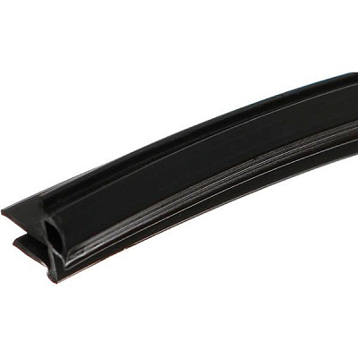 Уплотнитель в паз фигурный Vektor 12 м черный 