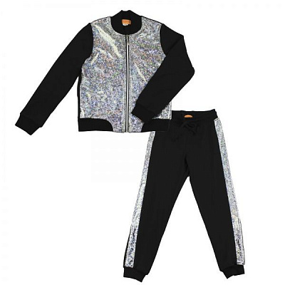 Спортивний костюм Danaya р.128 чорний зі сріблястим ШЯ19-132