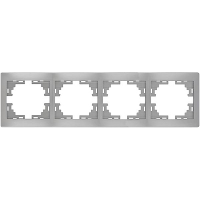 Рамка четырехместная Lezard MIRA горизонтальная серый 701-1000-149