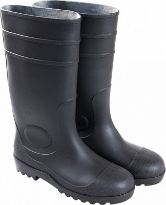 Чоботи шахтарські ПВХ з жорстким підноском і металевою пластиною S5 р.47 ZY002BK47 чорний