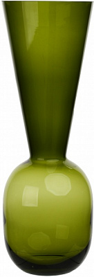 Ваза стеклянная оливковая SHOUT d17 h50 см Wrzesniak Glassworks