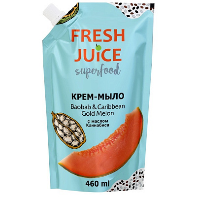 Крем-мило Fresh Juice Superfood Baobab & Caribbean Gold Melon дой-пак 460 мл