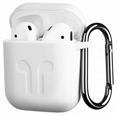 Чехол для наушников 2E для Apple AirPods Pure Color Silicone Imprint 1.5 мм white (2E-AIR-PODS-IBSI-1.5-WT) 