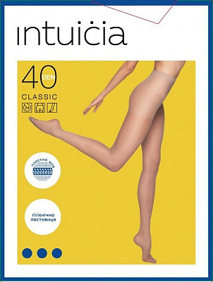 Колготки жіночі Інтуїція Classic Antrazite р. 3 40 den сірий 1 пар