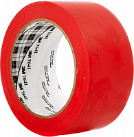 Клейкая маркировочная ПВХ-лента 3M красная каучуковый адгезив 50 мм 33 м 0,125 мкн