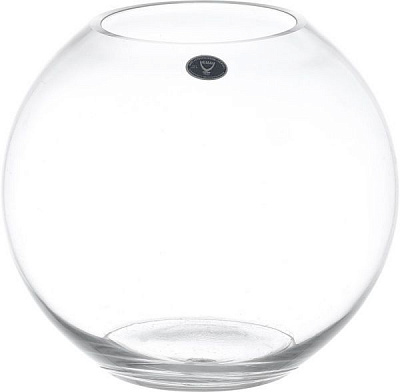 Ваза стеклянная прозрачная Шар