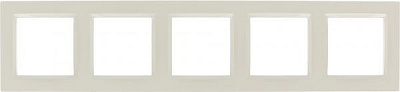 Рамка пятиместная Simon SIMON10 универсальная кремовый CR5/41