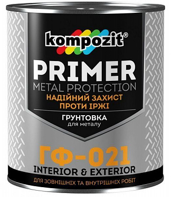 Грунтовка Kompozit ГФ-021 черный мат 12кг
