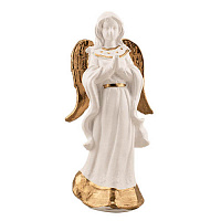 Статуетка Decoline Ангел дівчинка в молитві біло-золота (гіпс) AN0039-3(G)
