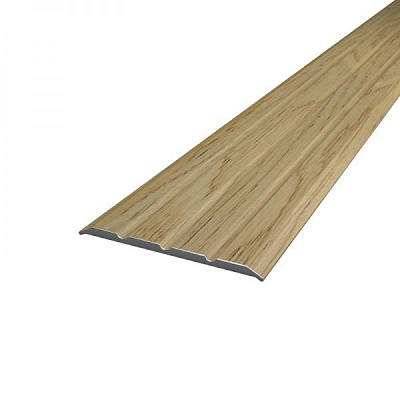 Поріжок алюмінієвий декорований рифлений АЛЮПРО з отворами 40x900 мм дуб натуральний