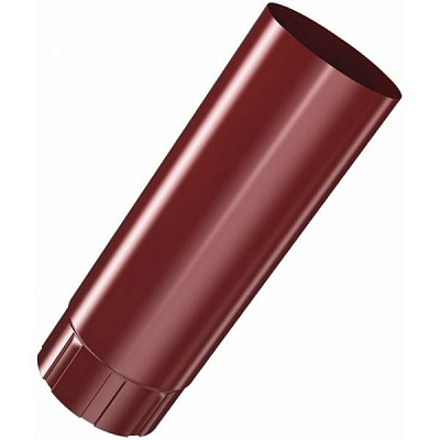 Труба водостічна ROOFART 87 мм 1 м червоний