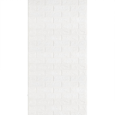 3D-панель з ПП самоклейна Sticker Wall біла 700x3080x3 мм SW-00001393