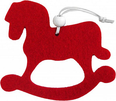 Подвеска Лошадка на качеле 9 см TXF55 RED  