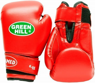 Боксерские перчатки Green Hill 6oz HAMED BGHC-2022 красный