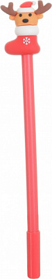 Ручка шариковая Новогодний носок Олень 