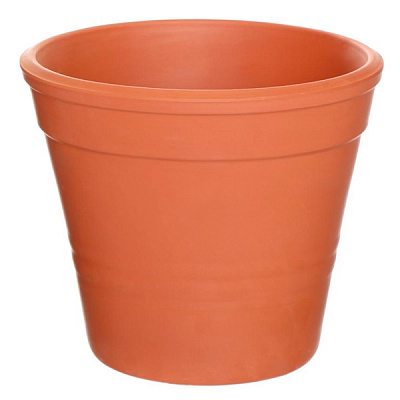 Горшок керамический Каменный цветок рельефный 1393 круглый 2,8л терракот 