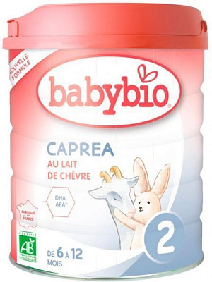 Суха молочна суміш Babybio Caprea2 органічна з козячого молока для дітей від 6 до 12 міс 800 г 3288131580524