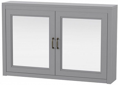 Зеркальный шкаф Aqua Rodos Waterford 100 см серый мат 