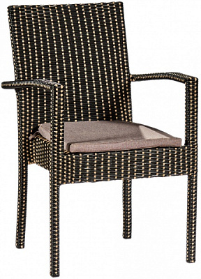 Крісло ротангове Плед 2554 коричнево-бежевий